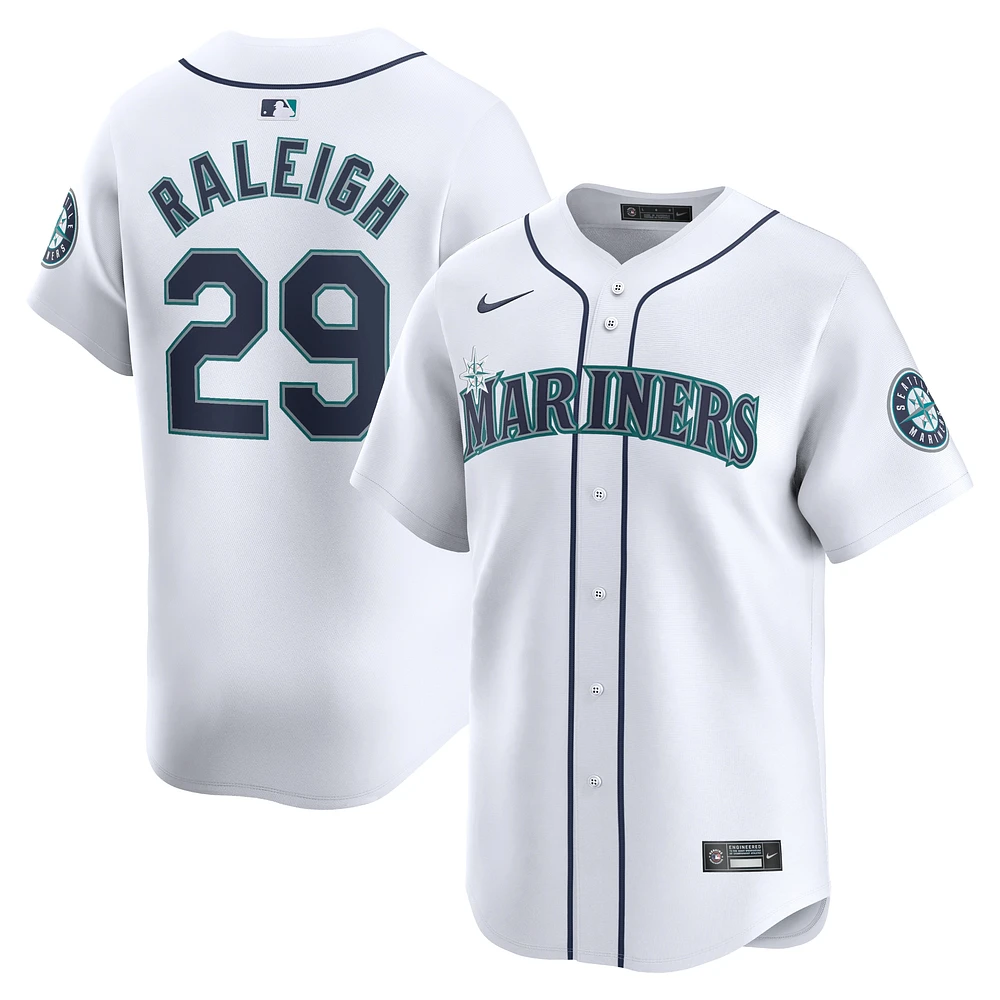 Men's Nike Cal Raleigh White Seattle Mariners Home Limited Player Jersey