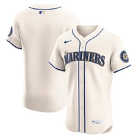 Men's Nike Cream Seattle Mariners Alternate Elite Jersey
