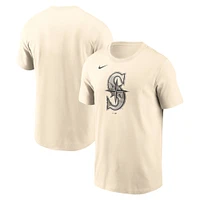 Men's Nike Cream Seattle Mariners Camo Logo T-Shirt
