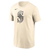 Men's Nike Cream Seattle Mariners Camo Logo T-Shirt