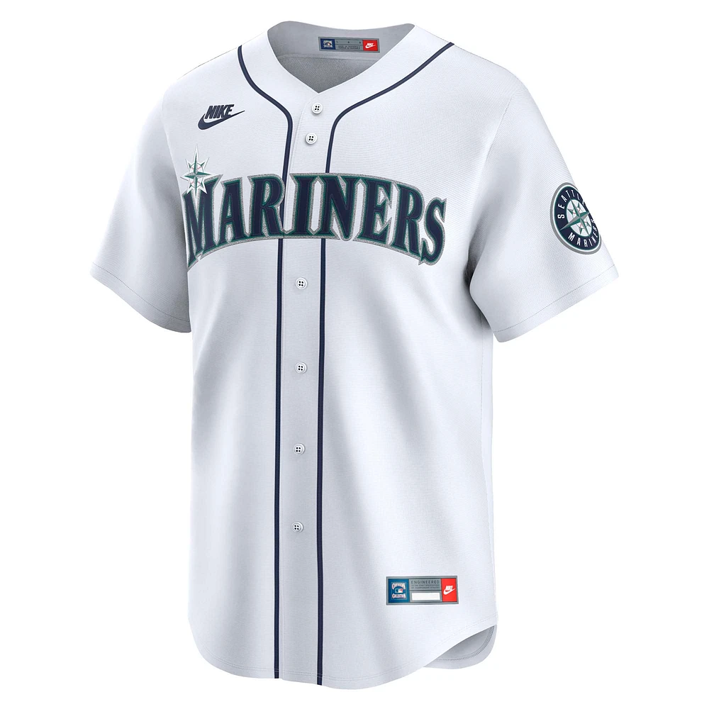 Maillot Nike Edgar Martinez blanc rétro des Seattle Mariners pour homme, collection limitée Cooperstown