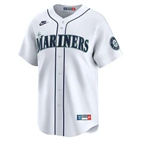 Maillot Nike Edgar Martinez blanc rétro des Seattle Mariners pour homme, collection limitée Cooperstown