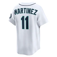 Maillot Nike Edgar Martinez blanc rétro des Seattle Mariners pour homme, collection limitée Cooperstown