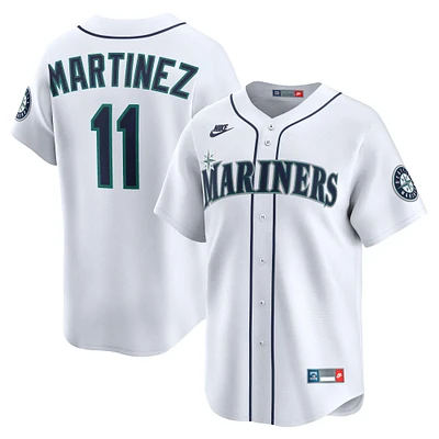 Maillot Nike Edgar Martinez blanc rétro des Seattle Mariners pour homme, collection limitée Cooperstown