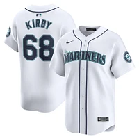 Men's Nike George Kirby White Seattle Mariners Home Limited Player Jersey