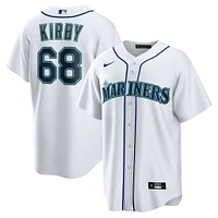 Men's Nike George Kirby White Seattle Mariners Home Replica Jersey