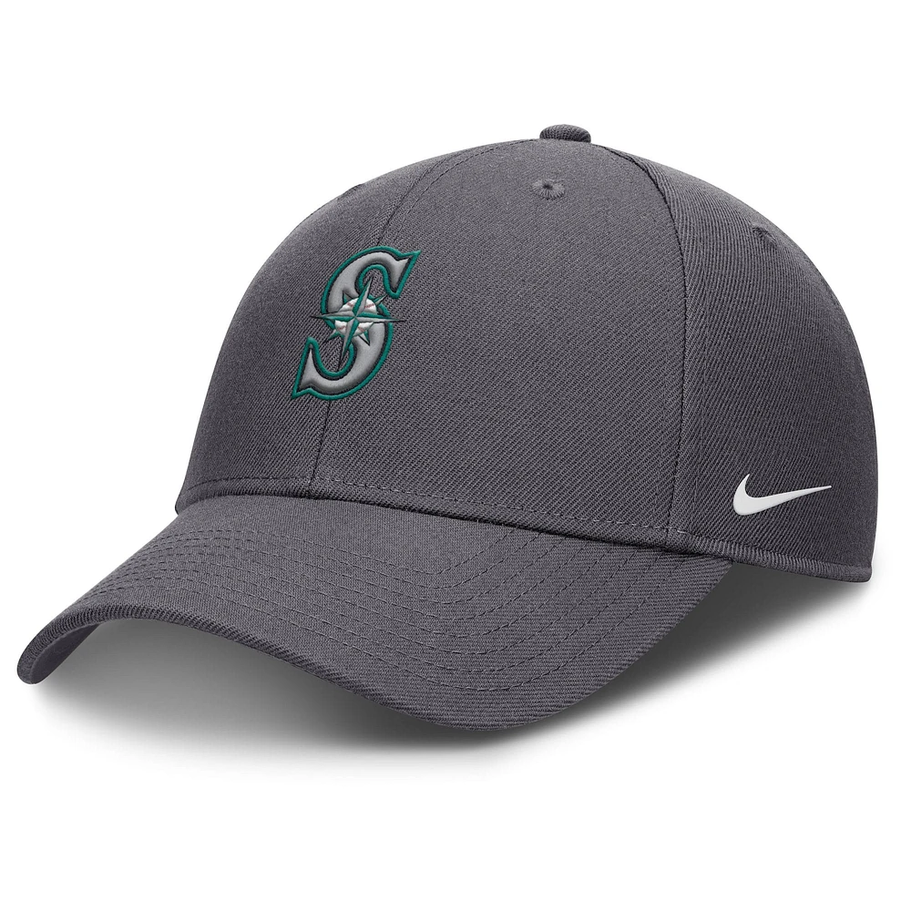 Casquette ajustable Nike Seattle Mariners Club Performance pour homme, gris