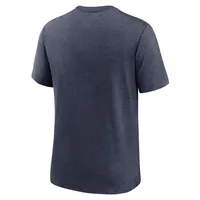 T-shirt en trois mélanges Nike pour homme, bleu marine chiné, Seattle Mariners Home Spin