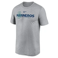 T-shirt Nike Heathered Charcoal Seattle Mariners Local Rep Legend Performance pour homme