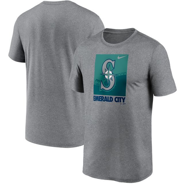 T-shirt Nike avec logo local des Seattle Mariners, gris chiné, pour hommes