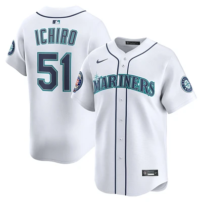 Men's Nike Ichiro Suzuki White Seattle Mariners 2025 National Baseball Hall of Fame Home Limited Player Jersey