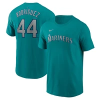 Men's Nike Julio Rodríguez Aqua Seattle Mariners Fuse Name & Number T-Shirt