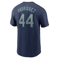 T-shirt avec nom et numéro Nike Julio Rodríguez pour homme, bleu marine, Seattle Mariners Fuse