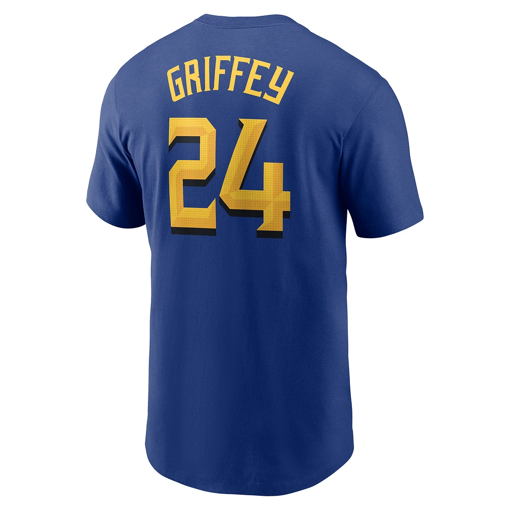 Men's Nike Ken Griffey Jr. Navy Seattle Mariners 2025 City Connect Fuse Name & Number T-Shirt