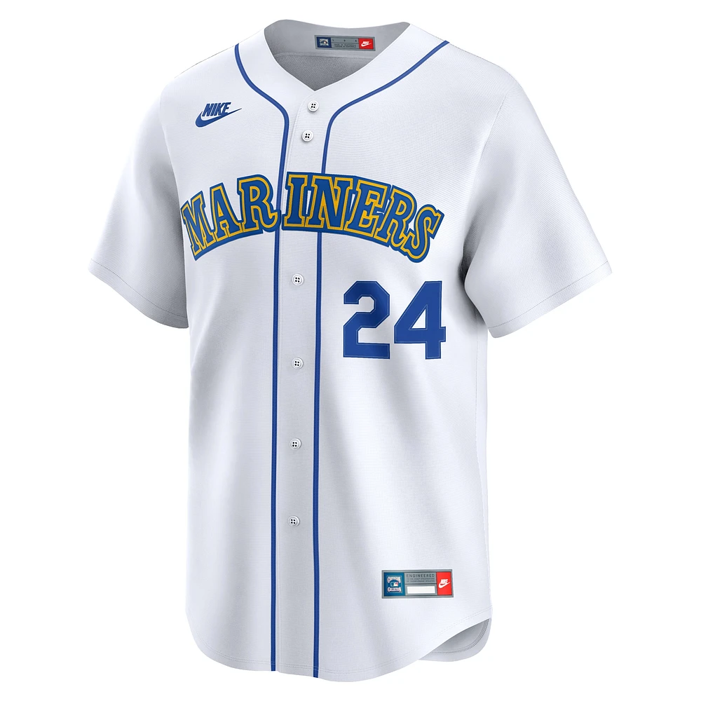 Men's Nike Ken Griffey Jr. White Seattle Mariners Throwback Cooperstown Collection Limited Jersey