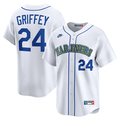 Men's Nike Ken Griffey Jr. White Seattle Mariners Throwback Cooperstown Collection Limited Jersey