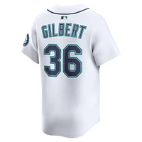 Maillot de joueur alternatif Nike Logan Gilbert blanc des Seattle Mariners pour homme