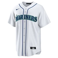 Maillot réplique à domicile des Mariners de Seattle blanc Logan Gilbert Nike pour homme