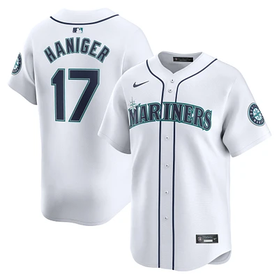 Maillot de joueur Nike Mitch Haniger pour hommes, blanc, Seattle Mariners, domicile limité