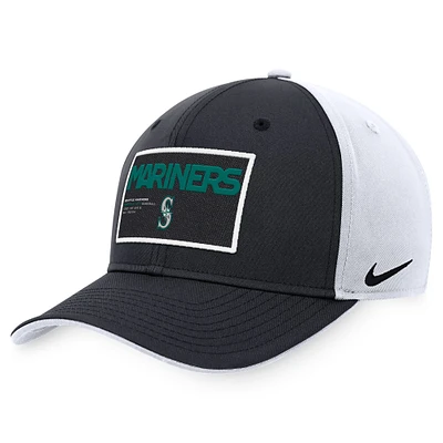 Casquette Nike Seattle Mariners Classic99 Colorblock Performance Snapback pour homme - Bleu marine/blanc