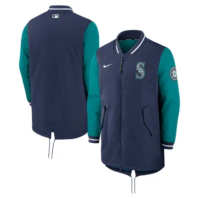 Men's Nike Navy Chicago Cubs Authentic Collection City Connect Dugout Performance Full-Zip Jacket Size: Large