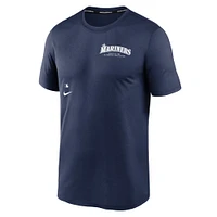 T-shirt Nike bleu marine Seattle Mariners Authentic Collection Early Work Tri-Blend Performance pour homme