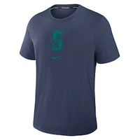 T-shirt Nike bleu marine Seattle Mariners Authentic Collection Early Work Tri-Blend Performance pour homme