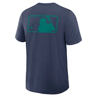 T-shirt Nike bleu marine Seattle Mariners Authentic Collection Early Work Tri-Blend Performance pour homme