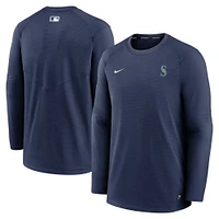 Men's Nike Navy Seattle Mariners Authentic Collection Logo Performance Long Sleeve T-Shirt