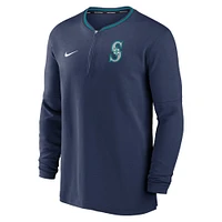 Men's Nike Navy Seattle Mariners Authentic Collection Performance Half-Zip Top