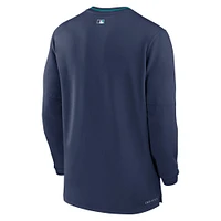Men's Nike Navy Seattle Mariners Authentic Collection Performance Half-Zip Top