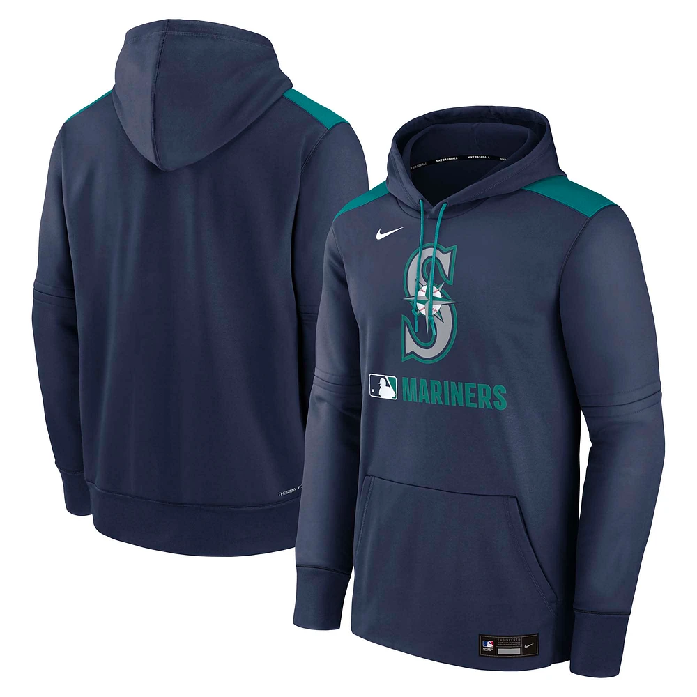 Men's Nike Navy Seattle Mariners Authentic Collection Performance Pullover Hoodie