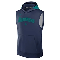Sweat à capuche sans manches Nike Navy Seattle Mariners Authentic Collection Performance pour homme