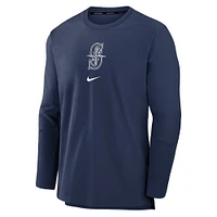 Men's Nike Navy Seattle Mariners Authentic Collection Player Performance Pullover Sweatshirt