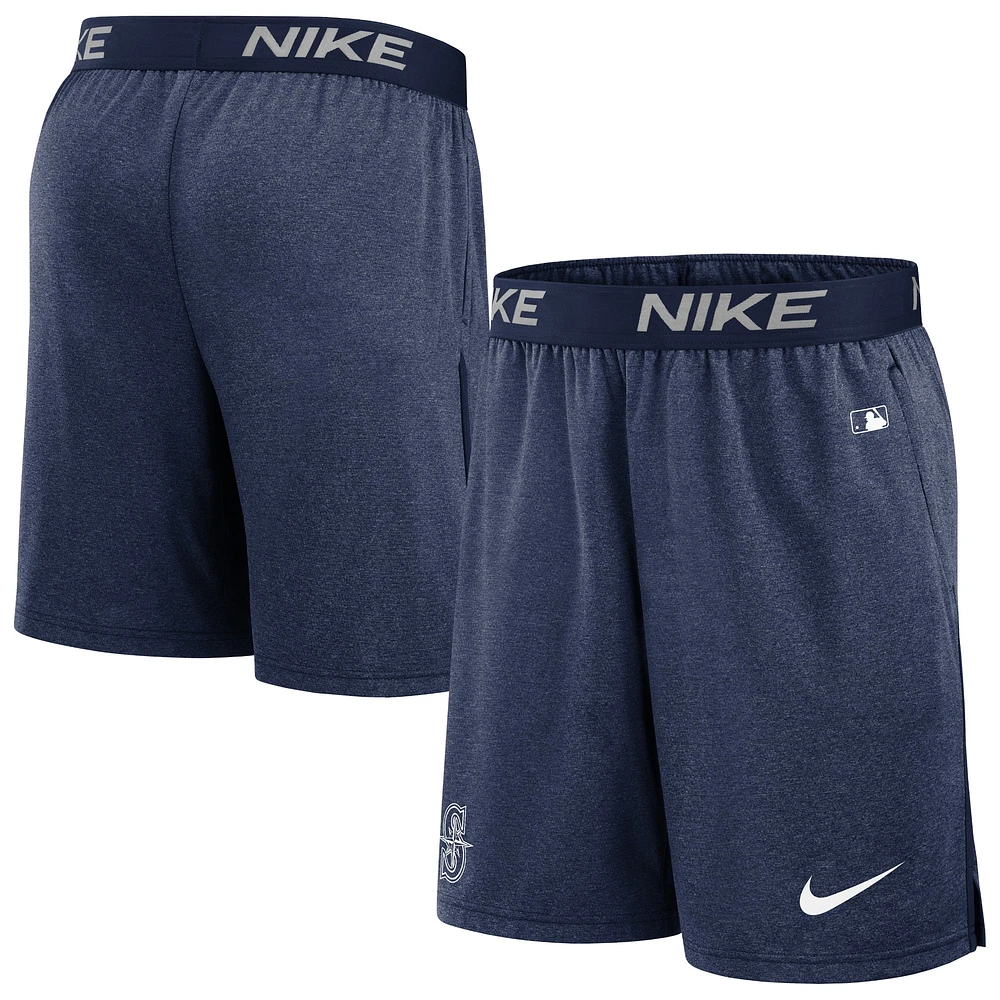 Short d'entraînement Nike bleu marine Seattle Mariners Authentic Collection Practice Performance pour homme