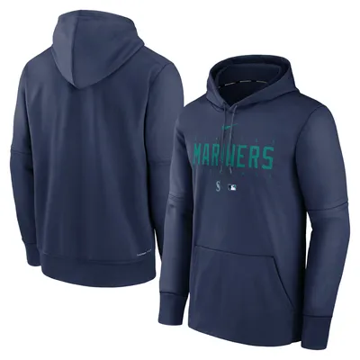 Men's Fanatics Branded Navy Seattle Mariners 2022 Postseason Locker Room Pullover Hoodie