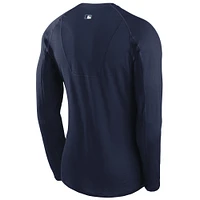 Men's Nike Navy Seattle Mariners Base Layer Thermal Long Sleeve Raglan Performance T-Shirt