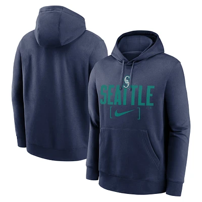 Sweat à capuche Nike Seattle Mariners Club Slack pour homme, bleu marine