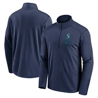 Haut à demi-zip Nike bleu marine Seattle Mariners avec logo Pacer Performance pour homme