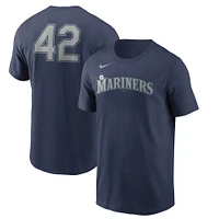 Men's Nike Navy Seattle Mariners Jackie Robinson Day Team 42 T-Shirt