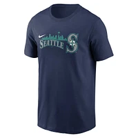 T-shirt Nike bleu marine Seattle Mariners Skyline de l'équipe locale pour homme