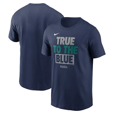 T-shirt Nike Seattle Mariners Rally Rule pour homme, bleu marine