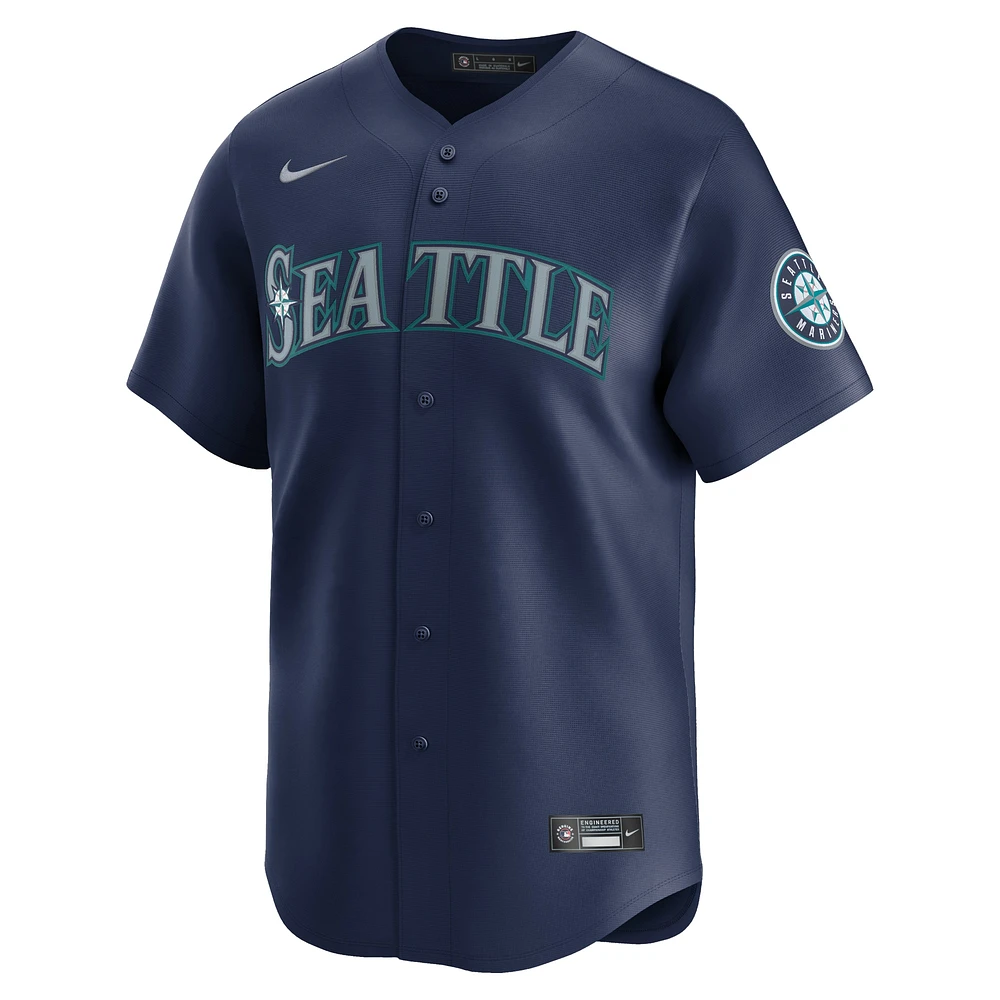 Maillot Nike bleu marine Seattle Mariners Road Limited pour homme