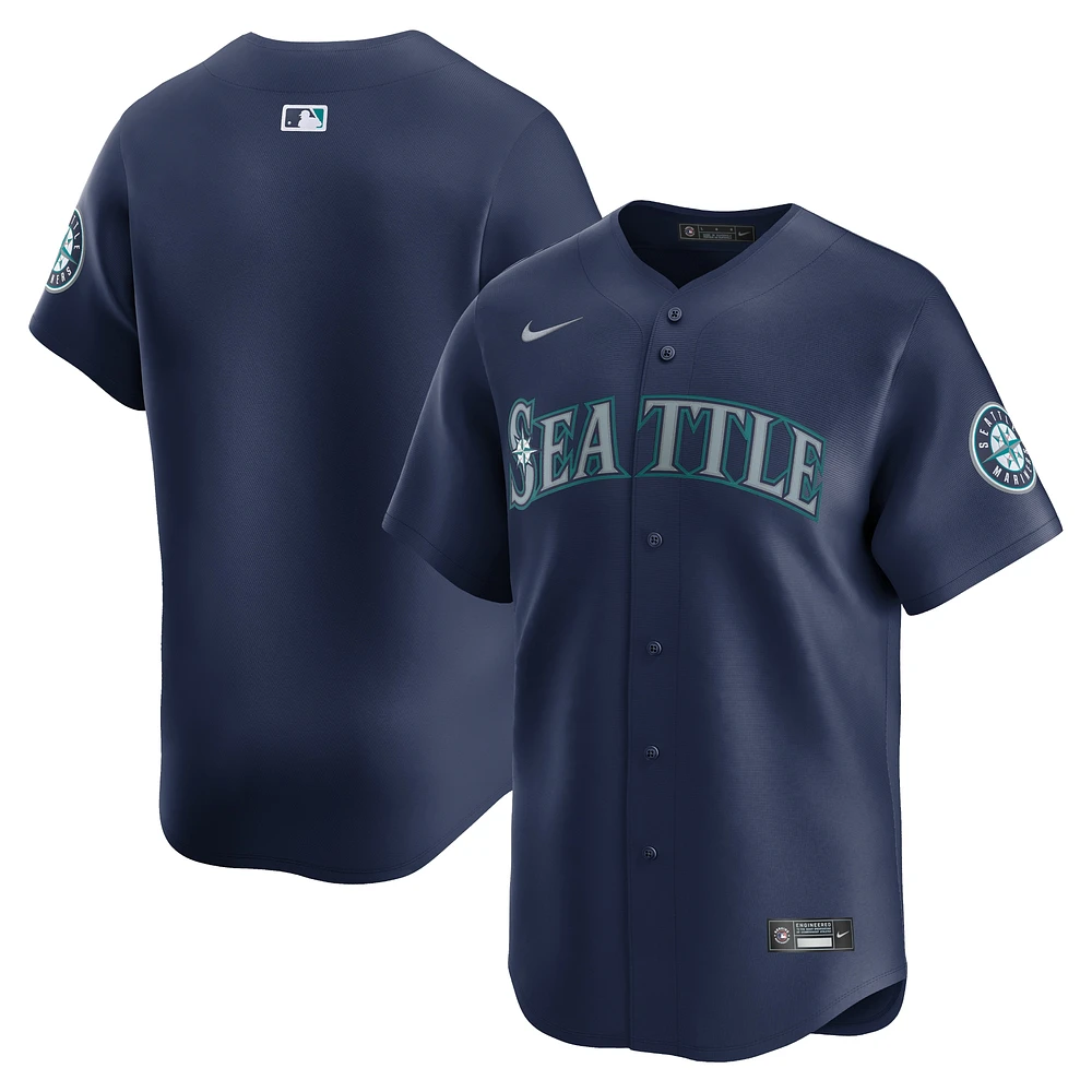 Maillot Nike bleu marine Seattle Mariners Road Limited pour homme