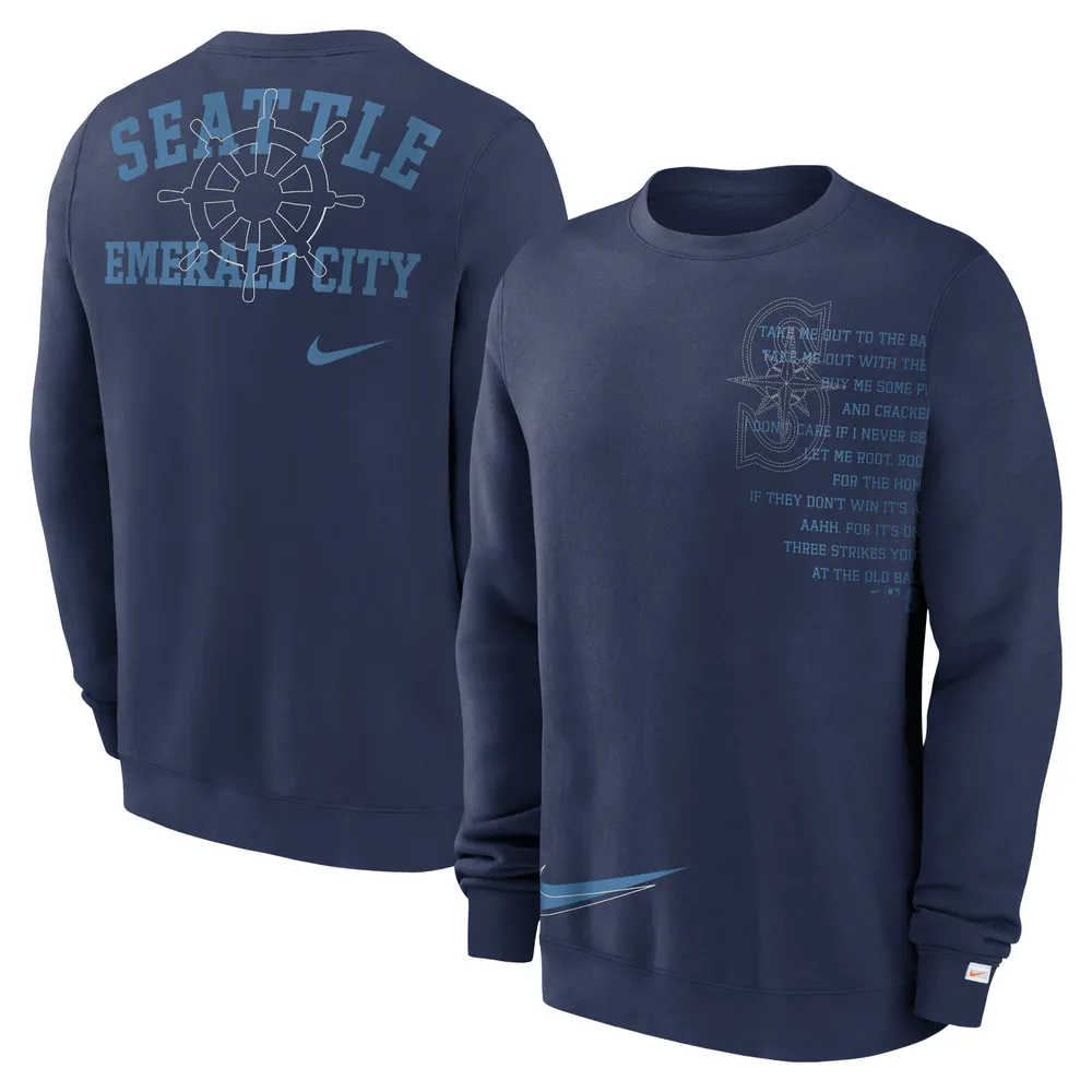 Lids Seattle Mariners Nike Statement Ball Game Fleece Pullover Sweatshirt -  Navy