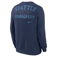 Men's Nike Navy Seattle Mariners Statement Ball Game Fleece Pullover Sweatshirt