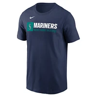 Men's Nike  Navy Seattle Mariners Team Block T-Shirt