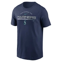 T-shirt Nike Seattle Mariners Team Engineered Performance pour homme - Bleu marine