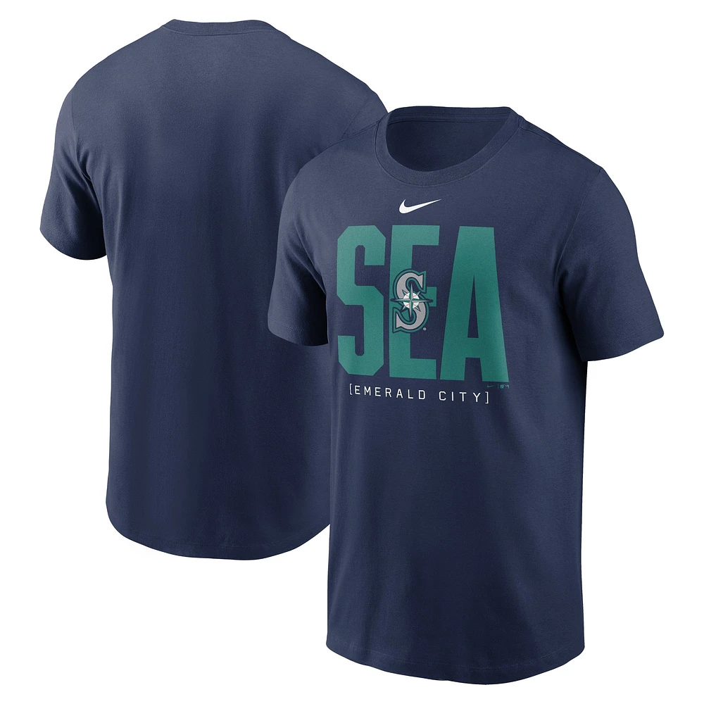 T-shirt Nike bleu marine Seattle Mariners Team Scoreboard pour homme