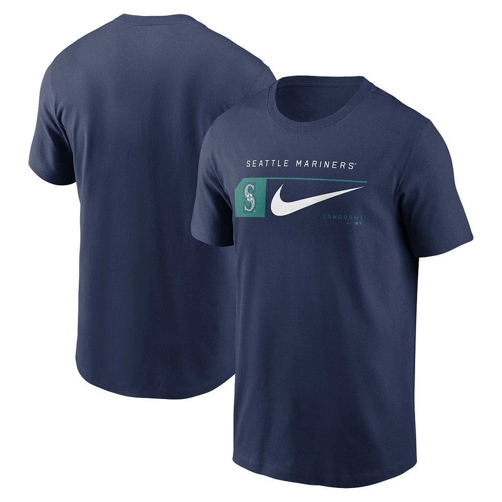 T-shirt Nike bleu marine Seattle Mariners Team Swoosh Lockup pour homme